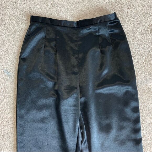 STUDIO J. Vintage satin front pleat dress pant trousers Sz 10 - Picture 2 of 11